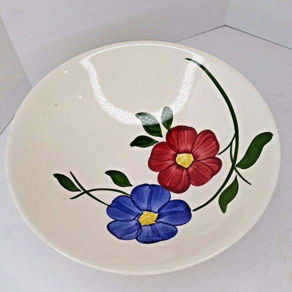 Vintage 1950s Southern Potteries 9" Bowl  Hand Painted Frolic pre-Blue Ridge EUC - Picture 5 of 12